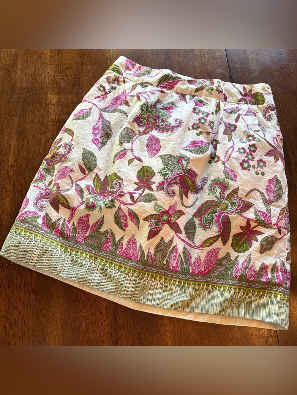 Edme & Esyllte Women’s Cotton Floral Lined Size Small Skirt Elastic Back